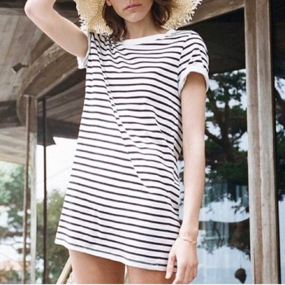 Striped T-shirt Dress UO